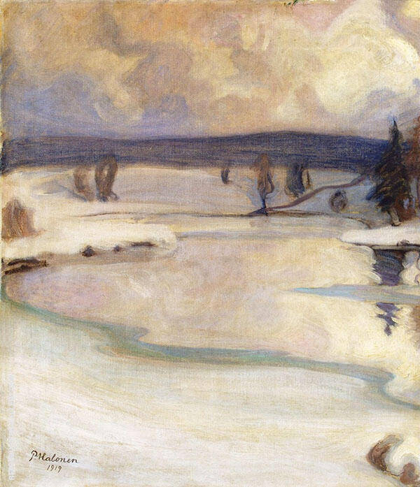 Winter Landscape 1919 by Pekka Halonen | Oil Painting Reproduction