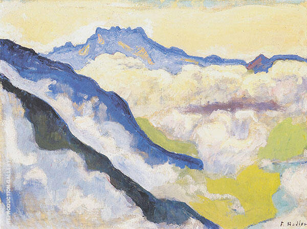 Dents du Midi from Caux 1917 | Oil Painting Reproduction