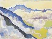 Dents du Midi from Caux 1917 By Ferdinand Hodler