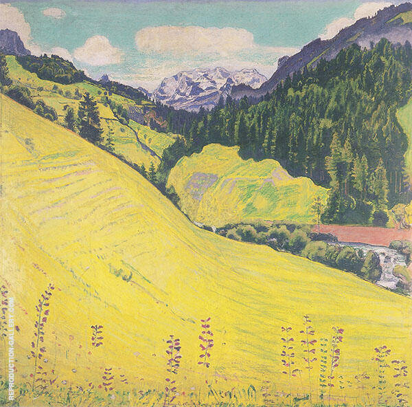 Kiental with Blumlisalp by Ferdinand Hodler | Oil Painting Reproduction