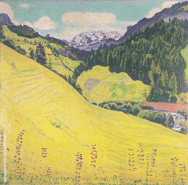 Kiental with Blumlisalp By Ferdinand Hodler