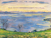 Lake Geneva in The Evening from Chexbres 1895 By Ferdinand Hodler