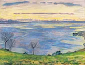 Lake Geneva in The Evening from Chexbres 1895 By Ferdinand Hodler