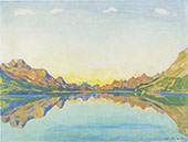 Lake Silvaplana in Fall 1907 By Ferdinand Hodler