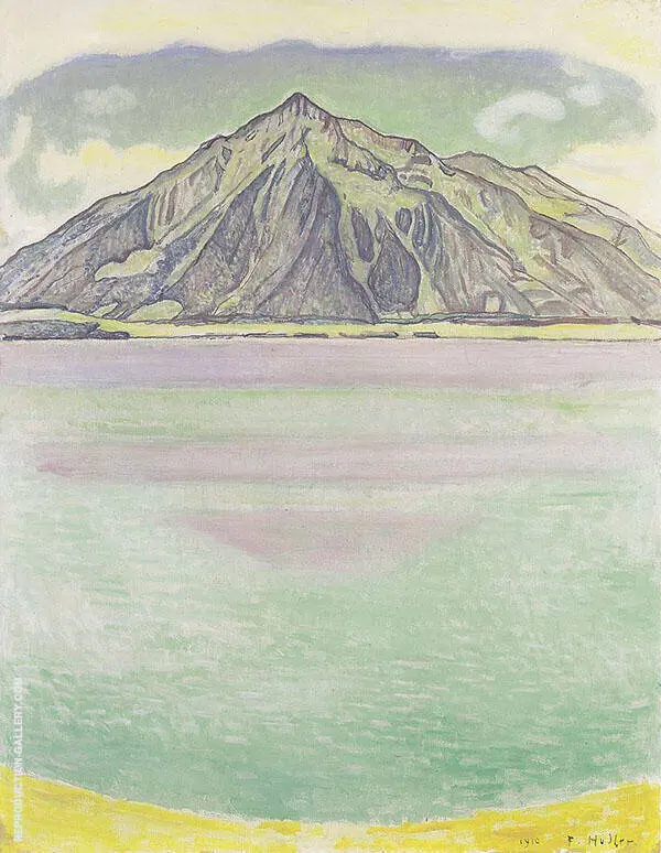 Lake Thun with Niesen 1910 By Ferdinand Hodler