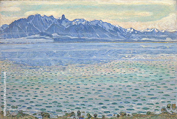 Lake Thun with Stockhorn Range 1904 | Oil Painting Reproduction