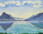 Lake Thun with Symmetric Reflection 1905 By Ferdinand Hodler