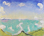 Landscape near Caux with Rising Clouds 1917 By Ferdinand Hodler