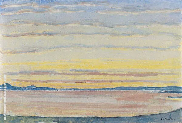 Sunset on Lake Geneva 1915 By Ferdinand Hodler
