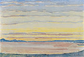 Sunset on Lake Geneva 1915 By Ferdinand Hodler