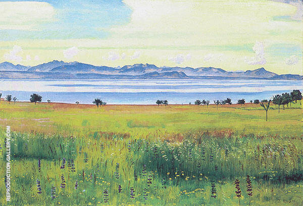 View of Lake Geneva from Saint Prex 1901 | Oil Painting Reproduction
