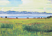 View of Lake Geneva from Saint Prex 1901 By Ferdinand Hodler