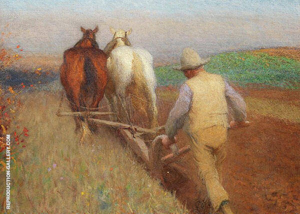 An Autumn Morning Ploughing | Oil Painting Reproduction