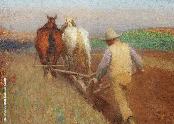 An Autumn Morning Ploughing By Sir George Clausen