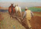 An Autumn Morning Ploughing By Sir George Clausen