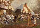 Cottages on a Frosty Evening By Sir George Clausen