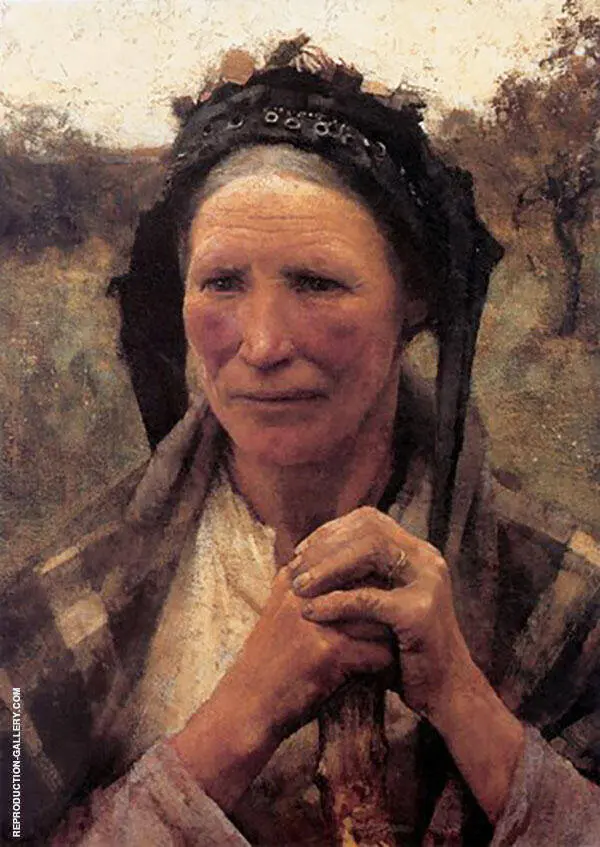 Head of a Peasant Woman By Sir George Clausen