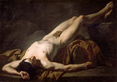 Male Nude known as Hector By Jacques-Louis David