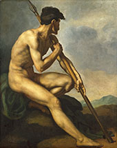Nude Warrior with a Spear c1816 By Theodore Gericault