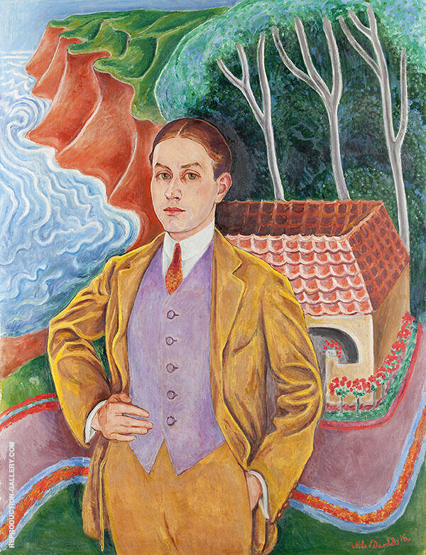 Portrait of Rolf de Mare c1910 by Nils Dardel | Oil Painting Reproduction