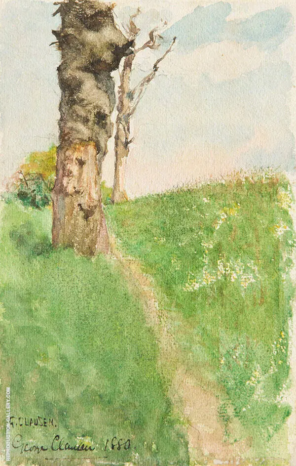 Path beside a Knarled Tree By Sir George Clausen