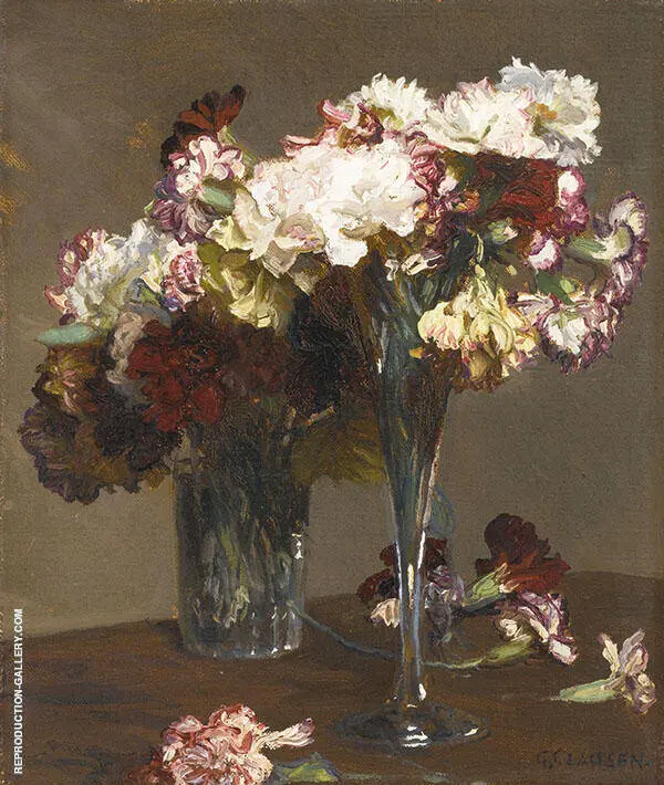 Still Life of Carnations By Sir George Clausen