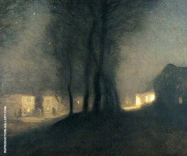 The Village at Night By Sir George Clausen