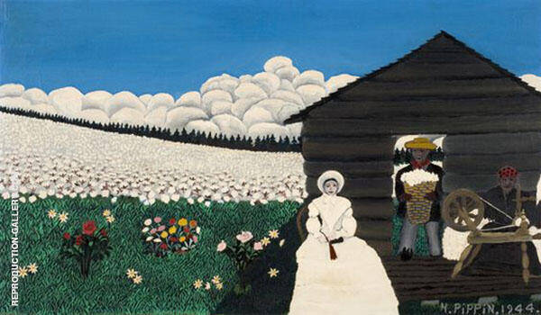 Cabin in The Cotton IV 1944 by Horace Pippin | Oil Painting Reproduction