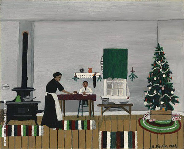 Christmas Morning Breakfast 1945 | Oil Painting Reproduction