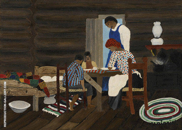 Giving Thanks 1942 by Horace Pippin | Oil Painting Reproduction