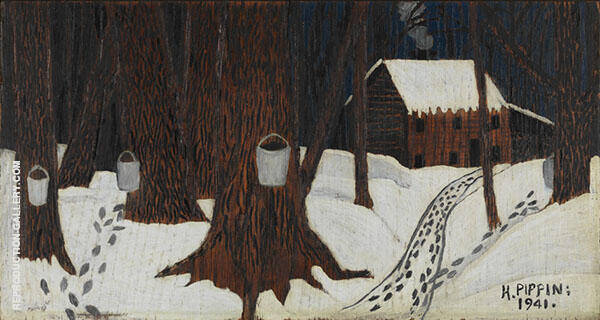 Maple Sugar Season 1941 by Horace Pippin | Oil Painting Reproduction