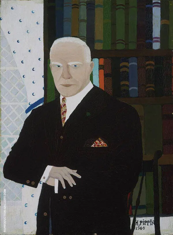 Portrait of Christian Brinton 1940 By Horace Pippin