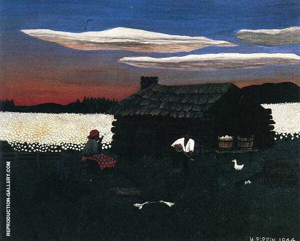 Cabin in The Cotton III By Horace Pippin