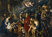Adoration of the Magi c1628 By Peter Paul Rubens