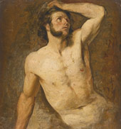 An Academy Studio of A Male Nude c1839 By William Etty