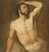 An Academy Studio of A Male Nude c1839 By William Etty