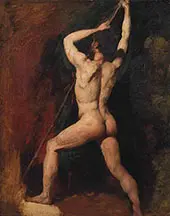 An Athlete Striving Upwards By William Etty
