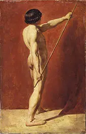 Male Nude with Staff 1814 By William Etty