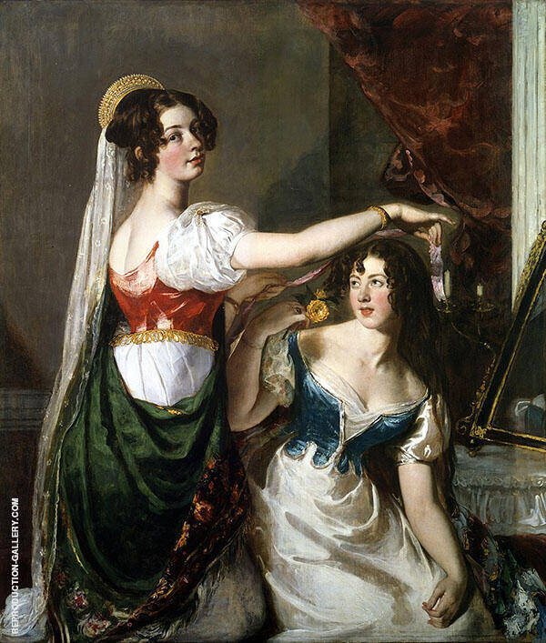 Preparing for a Fancy Dress Ball 1835 | Oil Painting Reproduction