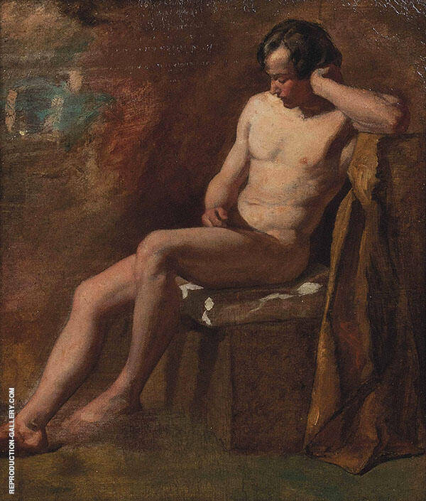 Somnolency Study of a Male Nude | Oil Painting Reproduction