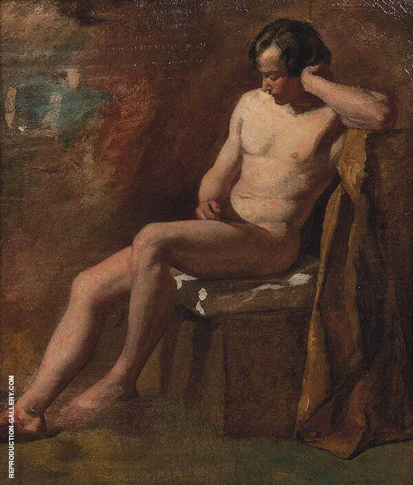 Somnolency Study of a Male Nude By William Etty