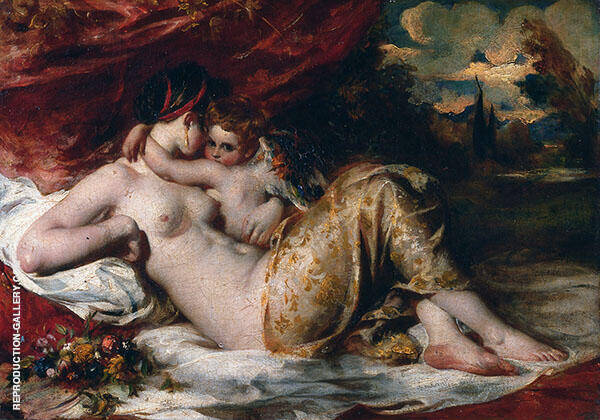 Venus and Cupid 1825 by William Etty | Oil Painting Reproduction