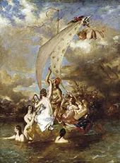 Youth on The Prow and Pleasure at The Helm By William Etty
