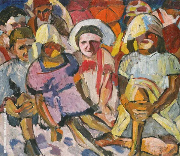 Children with Umbrellas By Aristarkh Vasilyevich Lentulov