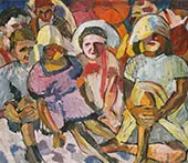 Children with Umbrellas By Aristarkh Vasilyevich Lentulov