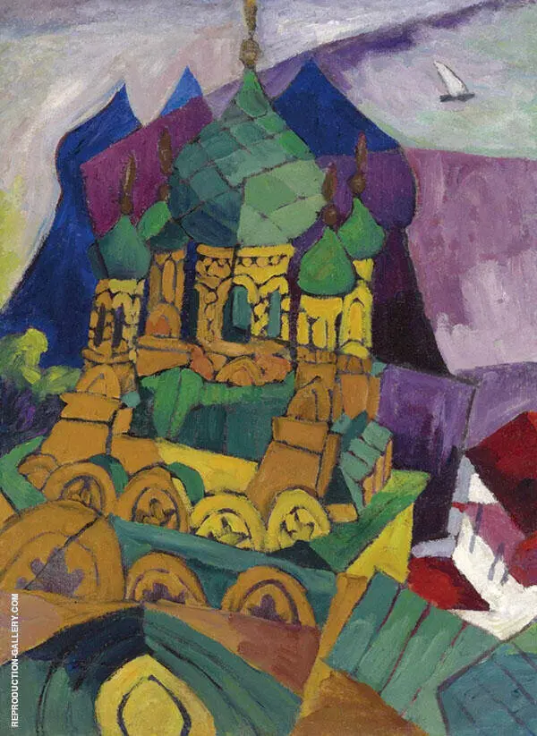 Church in Alupka 1916 By Aristarkh Vasilyevich Lentulov