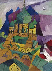 Church in Alupka 1916 By Aristarkh Vasilyevich Lentulov