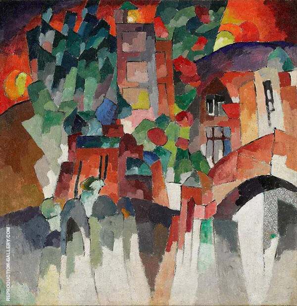 Landscape with Gates Kislovodsk 1913 By Aristarkh Vasilyevich Lentulov