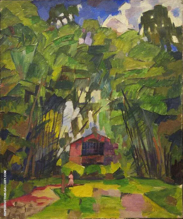 Landscape with Red House 1910 By Aristarkh Vasilyevich Lentulov