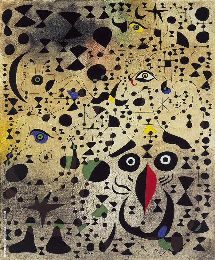 The Beautiful Bird Revealing the Unknown to a Pair of Lovers By Joan Miro